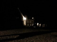 full nude walking and wanking on the streets at night