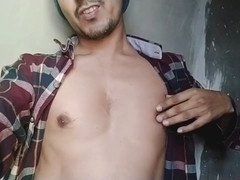 Intense masturbation session with loud moaning, dirty talk, and a massive cumshot