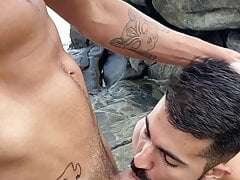 Bareback Public Sex - Fucking so good with my husband feeling the sea breeze