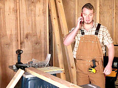Hot Construction employee Caught with ample faux-cock