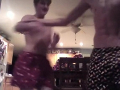 Two Shirtless Teens Compare Bodies