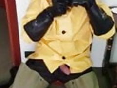 Breath control in rubber raingear