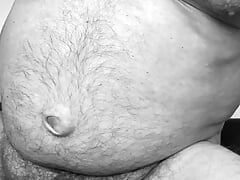 The exhibitionist 21st hairy oldie jerks his cock until the prostate spasms and it explodes.