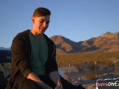 Strung Up boy edged and taunted outdoors
