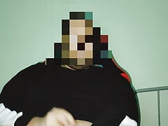 Gay chubby slut masturbation