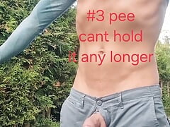 Cum and piss Compilation. Jerk and pee all day long. 3x huge cumshot, 8x piss, 7x precum,