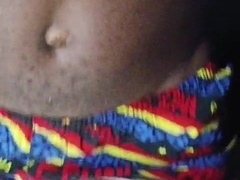 Insane African Black Dude Fucks Cushion while Sweating (HD five minute)