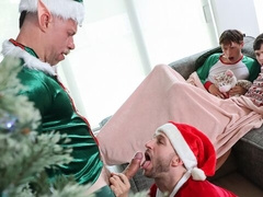 Dakota Lovell rides cock in a stepfamily foursome scene