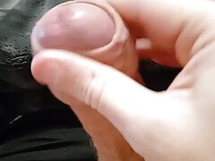 Bottom twink jerking off his big cock  #8