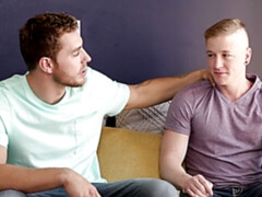 Chris Blades and Carter Woods fuck on a wooden table