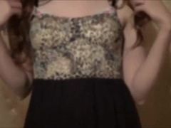 Sissy in new dress and panties 2