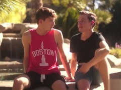 Hot twinks bareback and cum in ass