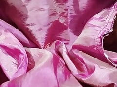 Dick head rub with pink shaded satin silky salwar of neighbour bhabhi (39)