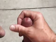 Cock ring wifes panties cumshot