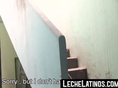 LecheLatinos.com - Young straight Latino sucks big dick and takes a raw POV pounding