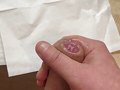 Cumshot POV, cum close up, young cock masturbation