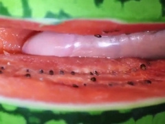 fruit fuck and self swallow - the best comes after cumming