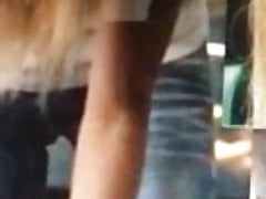 Mom cameltoe tight jeans thighgap gap Whore big pussy lips