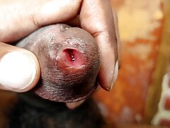 Cock Pee hole inside close up video