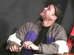 Dude sucks cock and gets fucked at job interview