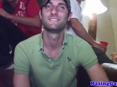 Twink gets gay fucked at the frat party