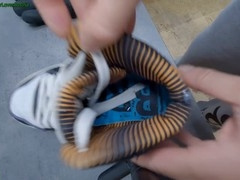 Gay sneaker cum, gay gloves wank, jizz