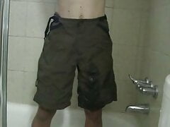 Piss in mountain bike shorts