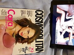 Cumming for Cara Delevingne and licking it up 6