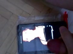 Cum on Beata's face