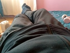 Muscular man with a big cock gets a handjob in hardcore action