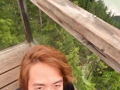Amazing View on This Mountain, What Better Way to Enjoy It Than with a Cute Asian Boy Sucking Your Dick