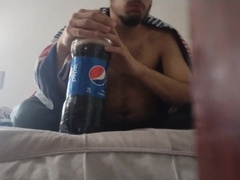 Masculine Guzzling pepsi ( for mukbang