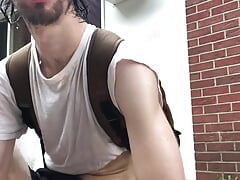 Wet boy wank
