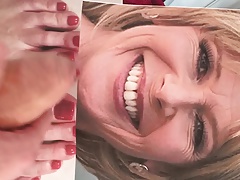 Ruth Langsford Face and Feet Cum Tribute