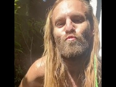 Moonydlilly indulges in wild solo session with dirty talk, peeing on himself, and outdoor fun