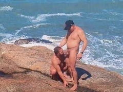 Nude and pulverized fuck-fest on the beach penetrating on the beach
