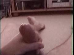cumming hard lying on the floor watching porn