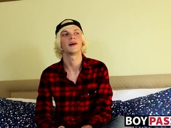 Thick twink cock ends up getting attention after interview