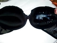 My HardCore Big Cum Shot On Hot Black Bra My Granny #2