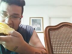 Eating some good pineapple yummy