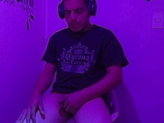 Amateur gay casting with a hot web masturbation session