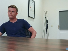 Stoic hottie with a tight ass gets barebacked in POV