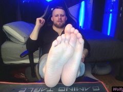 Flashing off my soles, jism on them?