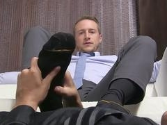 Business stud Kenny's feet worshiped