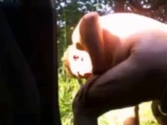 Granddad Deep throats Outdoors