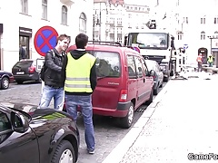 Picked up skinny dude rides gay cock