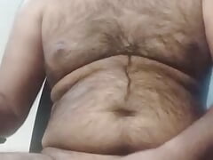 Big cock Cum while sitting on chair part 2
