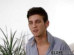Slender british gay Keiran Cooper interviewed before solo