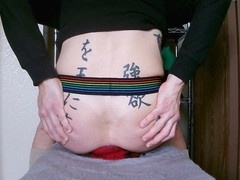 Ass stretched wide - wrecked by three massive toys