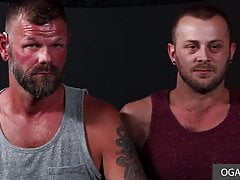 Interview followed by raw manly sex